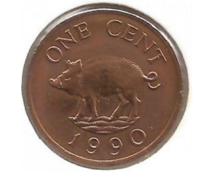 Бермуды 1 цент 1986-1990