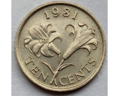 Бермуды 10 центов 1970-1985