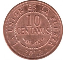 Боливия 10 сентаво 2010-2012