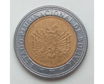Боливия 5 боливиано 2010-2012