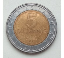 Боливия 5 боливиано 2010-2012
