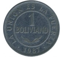 Боливия 1 боливиано 1987-2008