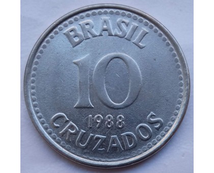Бразилия 10 крузадо 1987-1988