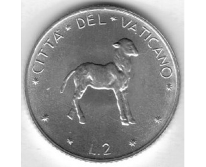 Ватикан 2 лиры 1970-1977