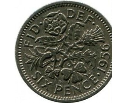 Великобритания 6 пенсов 1956