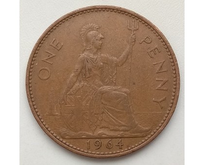 Великобритания 1 пенни 1964