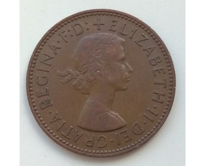 Великобритания 1/2 пенни 1957