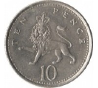 Великобритания 10 пенсов 1992-1997