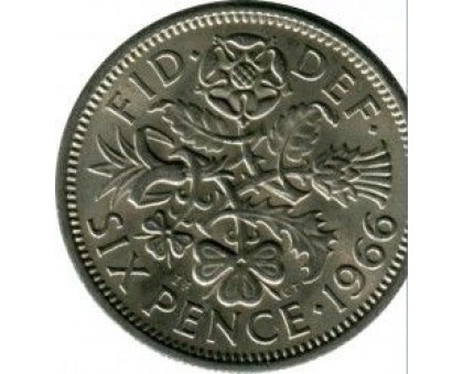Великобритания 6 пенсов 1966