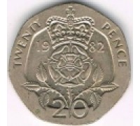 Великобритания 20 пенсов 1982-1984