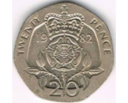 Великобритания 20 пенсов 1982-1984