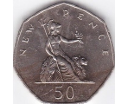Великобритания 50 новых пенсов 1969-1981