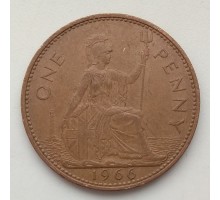 Великобритания 1 пенни 1966