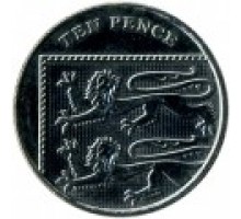 Великобритания 10 пенсов 2011-2015