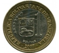 Венесуэла 1 боливар 2007-2009