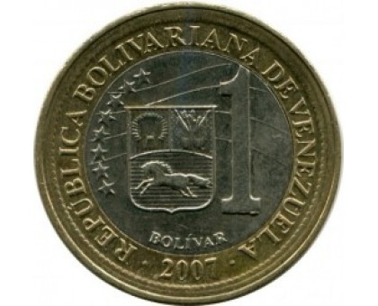 Венесуэла 1 боливар 2007-2009