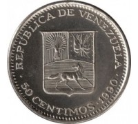 Венесуэла 50 сентимо 1988-1990