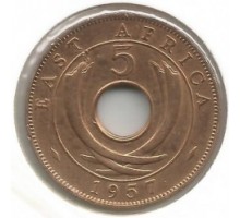 Британская Восточная Африка 5 центов 1957