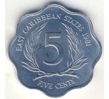 Восточные Карибы 5 центов 1981-2000