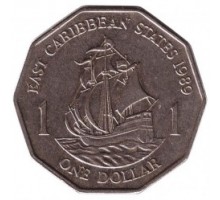Восточные Карибы 1 доллар 1989-2000
