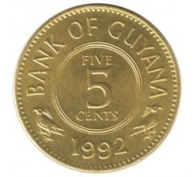 Гайана 5 центов 1967-1992