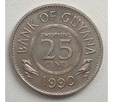 Гайана 25 центов 1967-1992