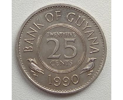 Гайана 25 центов 1967-1992