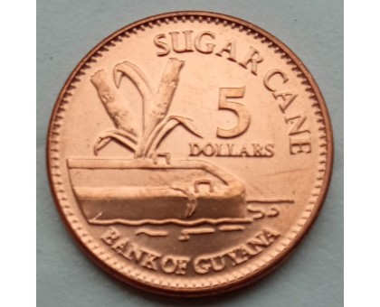 Гайана 5 долларов 1996-2015