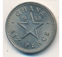 Гана 6 пенсов 1958