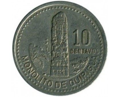 Гватемала 10 сентаво 1976-2008
