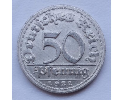 Германия 50 пфеннигов 1921 D