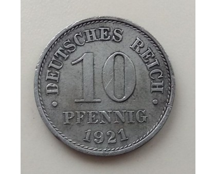 Германия 10 пфеннигов 1921