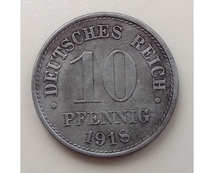 Германия 10 пфеннигов 1918