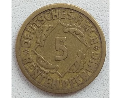 Германия 5 пфеннигов 1924 А