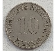 Германия 10 пфеннигов 1914 A