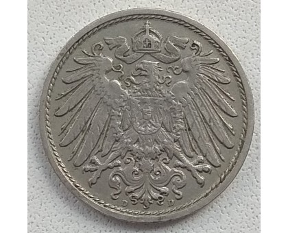 Германия 10 пфеннигов 1912 D