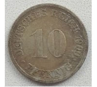 Германия 10 пфеннигов 1900 D