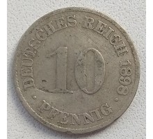 Германия 10 пфеннигов 1898 J