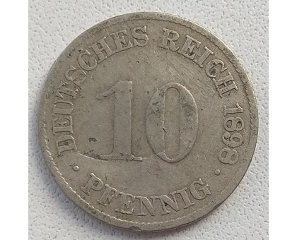 Германия 10 пфеннигов 1898 J