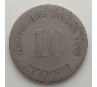 Германия 10 пфеннигов 1875 F
