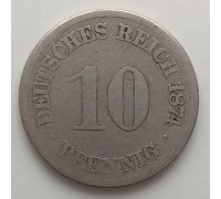 Германия 10 пфеннигов 1874