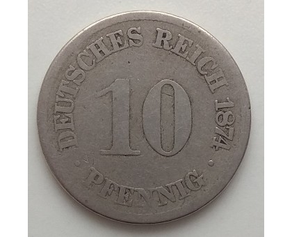 Германия 10 пфеннигов 1874