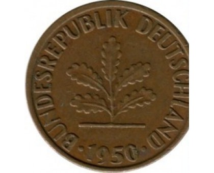 Германия 1 пфенниг 1950 - 2001