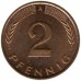 Германия 2 пфеннига 1968 - 2001
