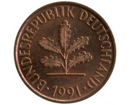 Германия 2 пфеннига 1968 - 2001