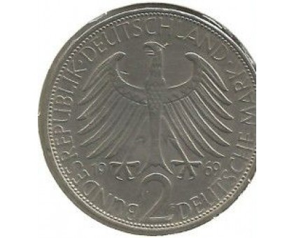 Германия (ФРГ) 2 марки 1969 F