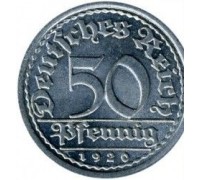 Германия 50 пфеннигов 1920 J