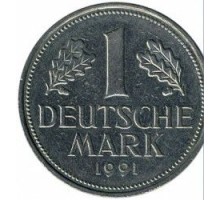 Германия (ФРГ) 1 марка 1991 J
