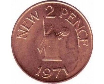 Гернси 2 новых пенса 1971