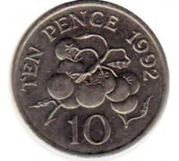 Гернси 10 пенсов 1992-1997